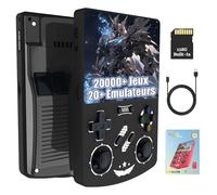 R40XX Console de Jeu Portable Rétro 128 Go, Console d'émulateur avec 20 000+ Jeux Vidéo, 20+ Émulateurs, Système Linux, Écran HD de 4,2 Pouces, Double Joystick 3D, Batterie de 4000 mAh (Noir)