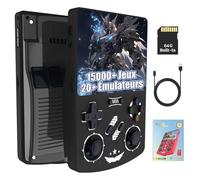 R40XX Console de Jeu Portable Rétro 64 Go, Console d'émulateur avec 15 000+ Jeux Vidéo, 20+ Émulateurs, Système Linux, Écran HD de 4,2 Pouces, Double Joystick 3D, Batterie de 4000 mAh (Noir)