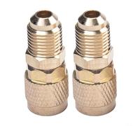 R410a Kit d'adaptateur de coupleurs rapides 5/16 SAE femelle vers 1/4 SAE mâle évasé avec connecteurs SAE mâle 5/16 vers connecteurs femelle SAE 1/4 pour HVAC R410 R32 R22