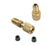 R410a Kit d'adaptateurs CA 5/16 1/4 pour valve en laiton SAE R410a | Valve sûre pour accès sous pression, empêche la perte de réfrigérant, convient aux systèmes R410a pour les systèmes R32 R22