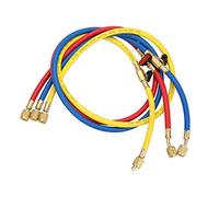 R410A Tuyau d'ajout de réfrigérant pour climatisation 1,27 m de long Rouge/jaune/bleu avec robinets d'arrêt à boisseau sphérique
