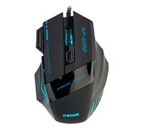 R4mpage, Souris de Jeu USB, RP-5100 6 LED colorées, 7 Boutons, molette de défilement, résolution jusqu'à 7200 DPI