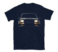 R5 Turbo '80 Men's T-Shirt Vintage French Sports Rally Car Headlights Tee Shirt Navy XXL 077