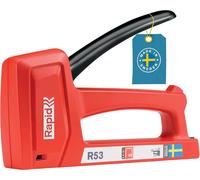 R53-Agrafeuse Murale Manuelle pour Travaux Légers,Agrafeuse à Bois/Agrafeuse Tapissierie avec Poignée Ergonomique & Pièces d'Usure 100% Acier,Fabriquée en Suède (5001661)