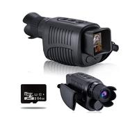 (R7 ADD 64G) Télescope de chasse monoculaire HD 1080P avec zoom numérique infrarouge 5x et vision nocturne