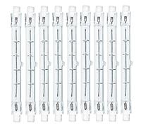 R7s Lot de 10 ampoules économiques halogènes 230 V 118 mm à intensité variable, blanc chaud, R7s 150.00 wattsW 230.0 voltsV