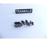 R8218 / JOUEF / HORNBY / 6 ESSIEUX METAL ISOLES ROUES PLEINES 14,1 MM
