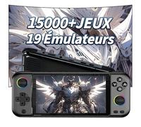 R900 Console de Jeux Portable rétro Écran LCD 5,0 Pouces,720*1280P,15000 Jeux Console de Jeux Portable avec 19 émulateurs,système Linux,émulateur Portable Compatible avec la Connexion TV (Noir)