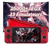 R900 Console de Jeux Portable rétro Écran LCD 5,0 Pouces,720*1280P,15000 Jeux Console de Jeux Portable avec 19 émulateurs,système Linux,émulateur Portable Compatible avec la Connexion TV (Rouge)