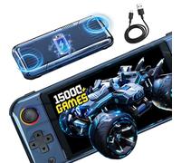R900 Console de Jeux rétro Console Portable 15000+ Jeux Console Rétro Connectable à la TV,19 émulateurs,écran LCD IPS 720*1280P de 5 Pouces Console Retrogaming,Système Linux,Batterie 3500mAh (Bleu)