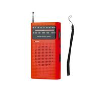 RÃ¡dio PortÃ¡til Pequeno de Banda Mini AM FM Ponteiro Bolso para Corrida Compaing Viagem AnalÃ³gico Vermelho