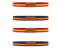 RA RETAIL AMZ Lot de 2 et 4 bracelets espagnols élastiques pour homme et femme, design résistant avec gravure espagnole, 2 unidades, Polyester, Non applicable