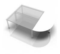 RA160 - tablette d'extension 160x80 Blanc