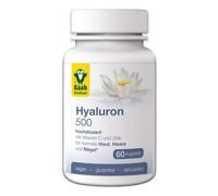 Raab Vitalfood Hyaluron 500 | 60 gélules | Acide hyaluronique avec vitamine C et zinc | végétalien