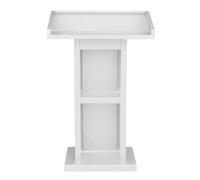 RAABYU Lectern Podium Stand Podium Stand Lecterns Simple Podium Stand Conference Table Lecterns Iron Podium with Baffle and 2 Open Storage Modern Standing Lectern Has