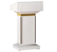 RAABYU Lectern Podium Stand Podium Stand Luxury Lecterns Wooden Podium Stand with Spacious Desktop and Open Storage Podiums Pulpits for Churches Teacher Podiums Has ma