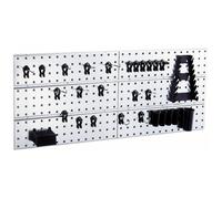 raaco 109642 Crochet à outils panneau perforé x 2 + 28 clips (l x H x P) 1040 x