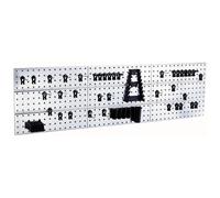 raaco 109659 Crochet à outils panneau perforé x 3 + 44 clips (l x H x P) 1560 x