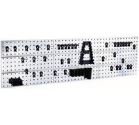 raaco 109659 Crochet à outils panneau perforé x 3 + 44 clips (l x H x P) 1560 x 440 x 11 mm 1 pc(s)