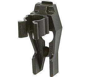 raaco 110631 Manche Galbé Clip 6, Noir, 12 mm, Set de 6 Pièces