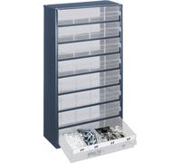 raaco 1208-03 Armoire à tiroirs (L x l x H) 306 x 150 x 552 mm Nombre de compartiments: 8 séparations variables Piece Contenu 1 pc(s)