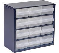 raaco 612-02 Réservoir pour petites pièces (l x H x P) 306 x 283 x 150 mm Nombre de compartiments: 12 séparations variables Piece Contenu 1 pc(s)