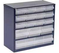 raaco 616-123 Réservoir pour petites pièces (L x l x H) 306 x 306 x 283 mm Nombre de compartiments: 16 séparations variables Piece Contenu 1 pc(s)