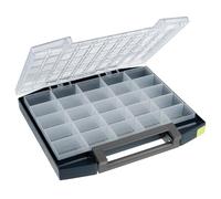 Raaco Mallette de rangement Boxxser L421×P361×H55 mm 25 compartiments avec grille profilée