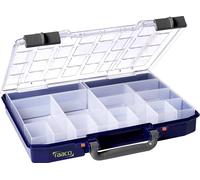 raaco CarryLite 55 4x8-16: Boîte de Rangement Légère pour Atelier, avec 16 Compartiments pour Petites Pièces, Capacité de 8 kg, Stockage Sécurisé, 27.8 x 33.7 x 5.7 cm, Boîte à Outils