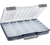 raaco CarryLite 55 5x10-25/1: Boîte de Rangement Légère pour Atelier, avec 25 Compartiments pour Petites Pièces, Capacité de 10 kg, Stockage Sécurisé, 33 x 41.3 x 5.7 cm, Boîte à Outils
