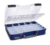 raaco CarryLite 80 5x10-20/DL: Boîte de Rangement Légère, avec 20 Compartiments et Couvercle Transparent Double Couche, Capacité de 13 kg, Stockage Sécurisé, 33 x 41.3 x 8.2 cm, Boîte à Outils