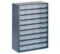 raaco Casiers à Tiroirs C9-36, avec 36 Tiroirs en Plastique, Charge 30 kg, 15 x 30.6 x 41.7 cm, Montable au Mur, pour Rangement Garage & Atelier, Rangement Visserie Atelier