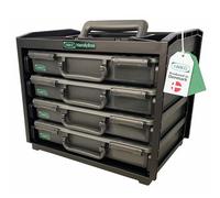 Raaco HandyBox 55x4, Ensemble de 4 Boîtes de Rangement Premium, module