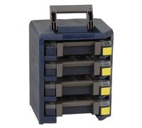 raaco HandyBoxxser 4x4: Caisson de Transport Robuste Équipé de 4 Mallettes Boxxser 55 4x4-9, Capacité de Charge de 15 kg, 24.7 x 29 x 34.2 cm Boîte à Outils