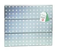 Raaco Panneau Perforé Mural - Paroi en Acier Galvanisé, 52 x 44 cm, 75 kg de Capacité de Charge, Système d'Organisation d'Atelier et de Garage, Conçu pour le Système SuperClip