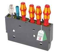 Raaco ToolFix Grand - Boîte pour Panneau Mural Perforé, Capacité 6 Gros Outils, PP & Élastomère Thermoplastique, Organisation du Garage avec Crochet Solide