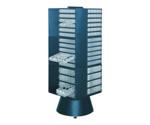 raaco Tour pivotante l.880xP880xH1600mm p. 12 tiroirs tôle en acier bleu foncé RAACO Quantité:1