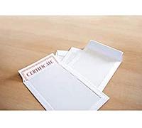Raadhuis Lot de 100 enveloppes cartonnées Blanc Kraft 120 g 240 x 340 EC4 Autocollant.