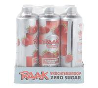 RAAK Sirop Fraise ZERO SUCRE - Pack 6×750 ml (180 verres) - 1 kcal par verre - Sans sucre ajouté - Dilution 1:7 - Format familial