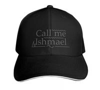 RAAXIHL Casquette Homme Appelez-Moi Ishmael Casquette de Baseball Noire |-F-| thé Chapeau à la Mode Hommes Tennis Femmes Cadeaux personnalisés