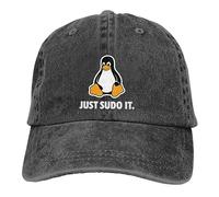 RAAXIHL Casquette Homme Just Sudo It Casquette de Baseball Hommes Chapeaux Femmes Protection de la visière Snapback Linux Système d’Exploitation Tux Penguin Caps Cadeaux personnalisés