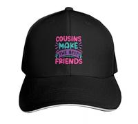 RAAXIHL Casquette Homme Les Cousins sont Les Meilleurs Amis Casquette de Baseball Casquettes personnalisées Golf Wear Chapeaux drôles Fille Hommes Cadeaux personnalisés