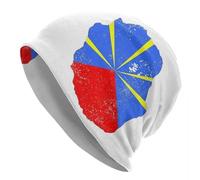RAAXIHL Hiver Chapeau Chaud Unisexe urinoir Cap 974 Île de la Réunion Drapeau Chaud Tricoté Cap Mode Bonnet Chapeau Automne Hiver en Plein Air Bonnets Chapeaux pour Hommes Femmes Adulte