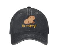 RAAXIHL Mignon Capybara, sois cappy ! Casquette de Baseball Soleil comme Un Capybara Unisexe-Ados lavé Camionneur Chapeau Chaud Impression Casquettes de Baseball Cadeau