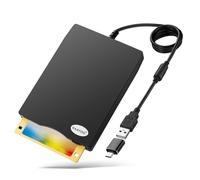 RAAYOO Lecteur de disquette USB 3,5 externe portable 1,44 Mo FDD Diskette Drive pour Windows 782000XPVista PC ordinateur portable de bureau Notebook Plug and Play sans pilote supplémentaire