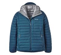 Rab - Doudoune coupe-vent en duvet - Microlight Windstopper Hoody Tempest Blue pour Homme - Taille XL - Bleu Bleu XL