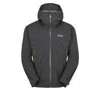 Rab Downpour Veste légère à capuche imperméable pour homme pour randonnée et trekking, Anthracite, Large