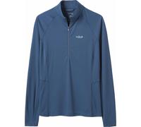 Rab - T-shirt de randonnée demi-zippé à manches longues - Sonic LS Zip W Tempest Blue pour Femme - Taille XS - Bleu Bleu XS