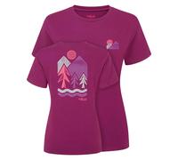 Rab - T-shirt en coton biologique - Tuku Vista Tee W Mulberry pour Femme en Coton - Taille 14 UK - Violet Violet 14 UK