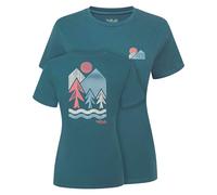 Rab - T-shirt en coton biologique - Tuku Vista Tee W Orion Blue pour Femme en Coton - Taille 12 UK - Bleu Bleu 12 UK